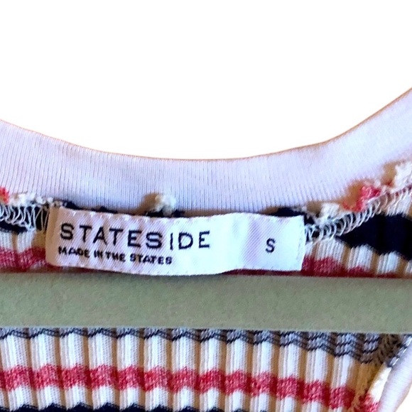 Stateside Cotton Red White and Blue Stripped Tank Top - Picture 2 of 4